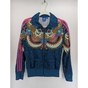 Adidas Originals X Farm Rio Borbomix Track Jacket Womens Trefoil Butterfly Art S